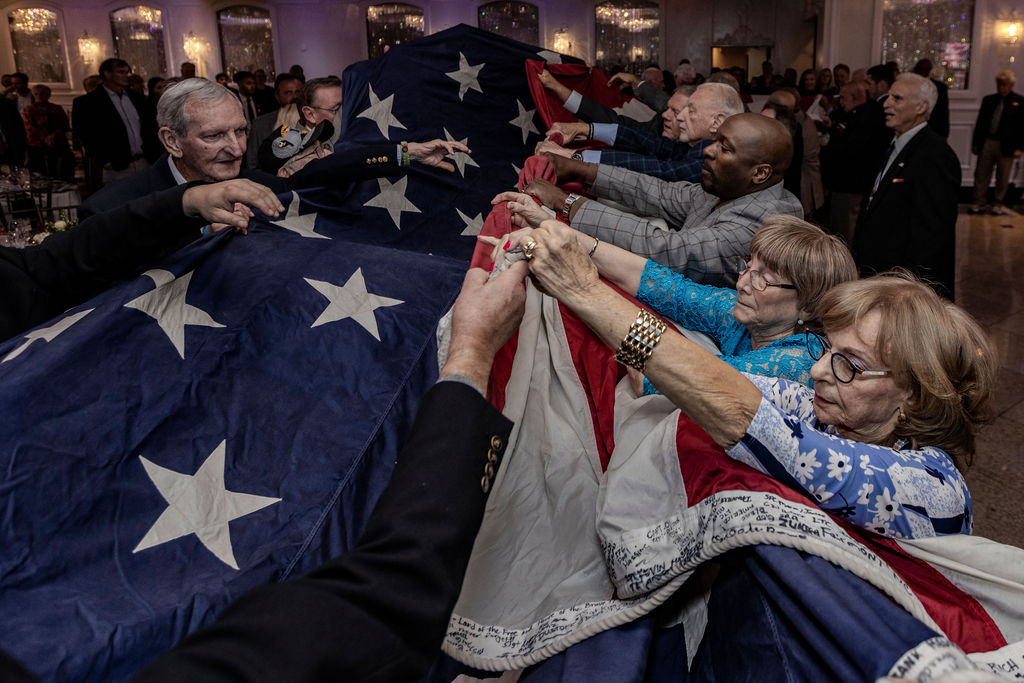 2024AASPGala-31 folding flag